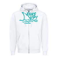 White fins up jimmy Zipper Hoodie - DesignPulse