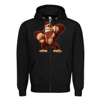 Black Donkey Kong 3D Poster Zipper Hoodie - DesignPulse