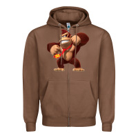 Chestnut Donkey Kong 3D Poster Zipper Hoodie - DesignPulse