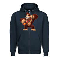 Navy Donkey Kong 3D Poster Zipper Hoodie - DesignPulse