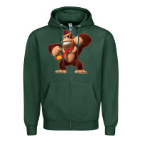 Sports Green Donkey Kong 3D Poster Zipper Hoodie - DesignPulse