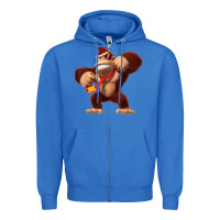 True Royal Donkey Kong 3D Poster Zipper Hoodie - DesignPulse