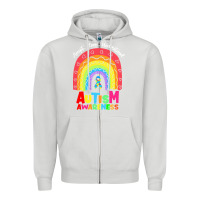 Dove Grey autism awareness month t  shirt autism awareness rainbow accept unders Zipper Hoodie - DesignPulse