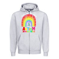 Heather Grey autism awareness month t  shirt autism awareness rainbow accept unders Zipper Hoodie - DesignPulse