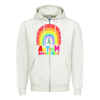 Oatmeal Heather autism awareness month t  shirt autism awareness rainbow accept unders Zipper Hoodie - DesignPulse