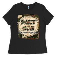 Black Brave mom from son up to son down Mother's Day Ladies Tee - FaDigitalArtStudio