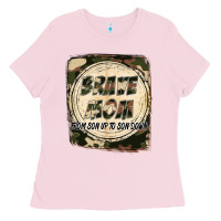 Bubblegum Pink Brave mom from son up to son down Mother's Day Ladies Tee - FaDigitalArtStudio