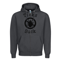Smoke ticks suck shirt lyme disease gift green awareness ribbon Zipper Hoodie - DesignPulse