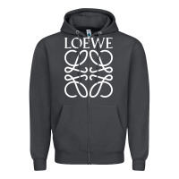 Smoke loewe Zipper Hoodie - DesignPulse