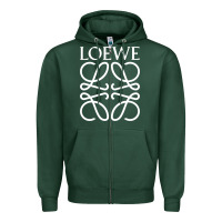 Sports Green loewe Zipper Hoodie - DesignPulse