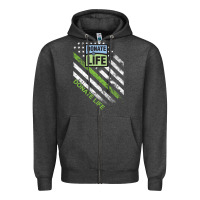 Charcoal Heather donate life Zipper Hoodie - DesignPulse