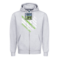 Heather Grey donate life Zipper Hoodie - DesignPulse