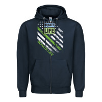 Navy donate life Zipper Hoodie - DesignPulse