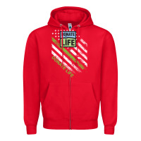 Red donate life Zipper Hoodie - DesignPulse