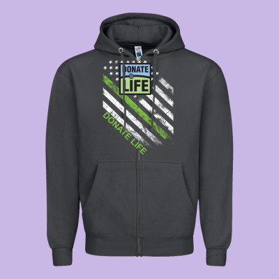 Donate Life Zipper Hoodie Designed By Designpulse