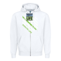 White donate life Zipper Hoodie - DesignPulse