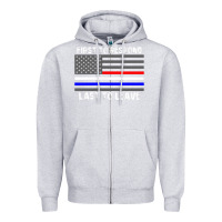 Heather Grey police fire ems first responder american flag firefighter t shirt Zipper Hoodie - DesignPulse