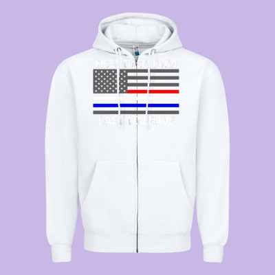 Police Fire Ems First Responder American Flag Firefighter T Shirt Zipper Hoodie Designed By Designpulse