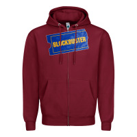 Burgundy blockbuster Zipper Hoodie - DesignPulse