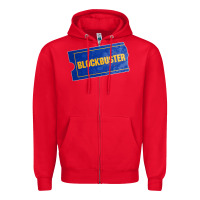 Red blockbuster Zipper Hoodie - DesignPulse