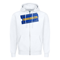 White blockbuster Zipper Hoodie - DesignPulse