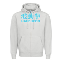 Dove Grey hadouken street arcade fighter retro ryu gaming funny Zipper Hoodie - DesignPulse
