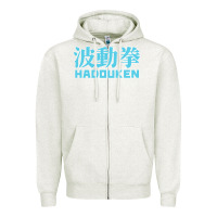 Oatmeal Heather hadouken street arcade fighter retro ryu gaming funny Zipper Hoodie - DesignPulse