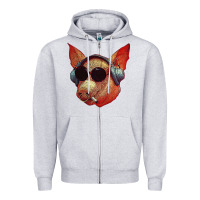 Heather Grey Blodwyn pig Zipper Hoodie - DesignPulse