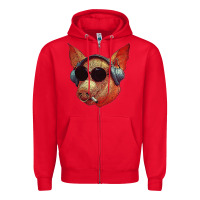 Red Blodwyn pig Zipper Hoodie - DesignPulse