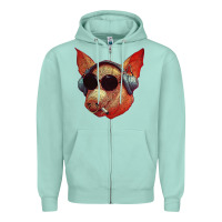 Seafoam Blodwyn pig Zipper Hoodie - DesignPulse