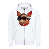 White Blodwyn pig Zipper Hoodie - DesignPulse