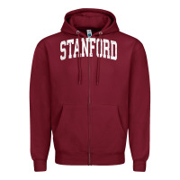 Burgundy stanford california ca vintage athletic sports design t shirt Zipper Hoodie - DesignPulse