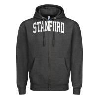 Charcoal Heather stanford california ca vintage athletic sports design t shirt Zipper Hoodie - DesignPulse