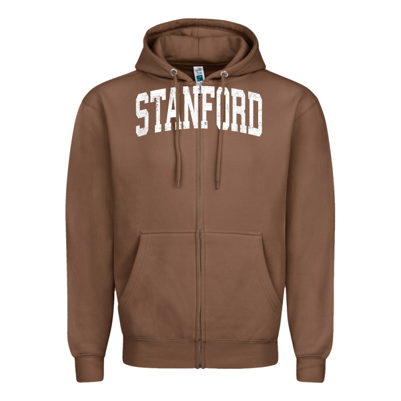 Stanford California Ca Vintage Athletic Sports Design T Shirt Zipper Hoodie by DesignPulse | Teevron