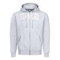 Heather Grey stanford california ca vintage athletic sports design t shirt Zipper Hoodie - DesignPulse