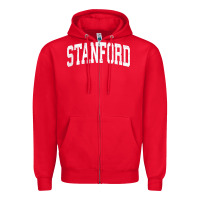 Red stanford california ca vintage athletic sports design t shirt Zipper Hoodie - DesignPulse