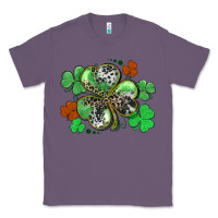 Lavender St. Patrick's Day shamrock leopard and cowhide Classic Tee - CowGirlArtShop