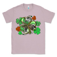 Lilac St. Patrick's Day shamrock leopard and cowhide Classic Tee - CowGirlArtShop