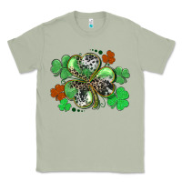 Matcha St. Patrick's Day shamrock leopard and cowhide Classic Tee - CowGirlArtShop