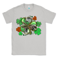 Moon Dust St. Patrick's Day shamrock leopard and cowhide Classic Tee - CowGirlArtShop