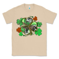 Mushroom St. Patrick's Day shamrock leopard and cowhide Classic Tee - CowGirlArtShop