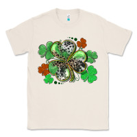 St. Patrick's Day Shamrock Leopard And Cowhide Classic Tee | Teevron