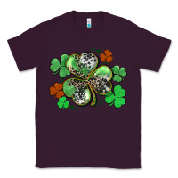 Plum St. Patrick's Day shamrock leopard and cowhide Classic Tee - CowGirlArtShop