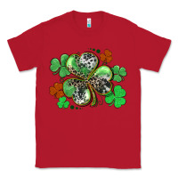 Red St. Patrick's Day shamrock leopard and cowhide Classic Tee - CowGirlArtShop