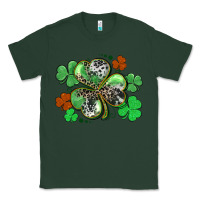 Sports Green St. Patrick's Day shamrock leopard and cowhide Classic Tee - CowGirlArtShop