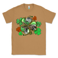 Toasted Coconut St. Patrick's Day shamrock leopard and cowhide Classic Tee - CowGirlArtShop