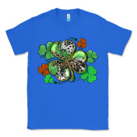 True Royal St. Patrick's Day shamrock leopard and cowhide Classic Tee - CowGirlArtShop