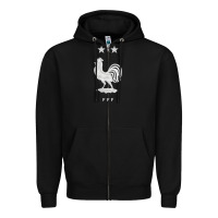 Black FFF Two Stars Zipper Hoodie - DesignPulse