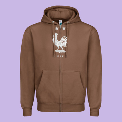 Fff Two Stars Zipper Hoodie Designed By Designpulse
