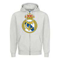 Dove Grey real,madrid Zipper Hoodie - DesignPulse